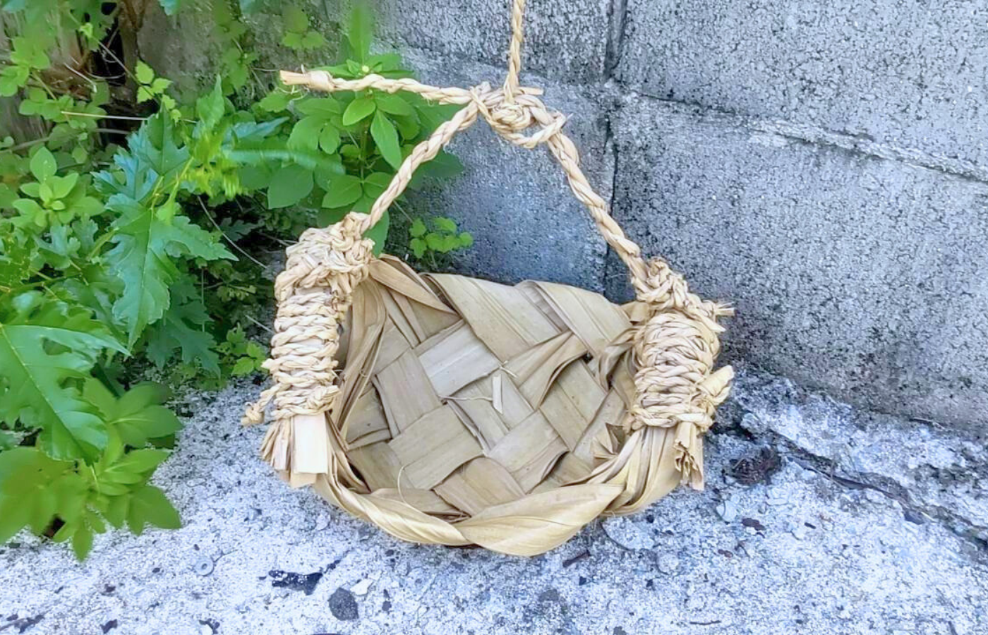 沖縄県伊是名村クバ細工体験 hymarin